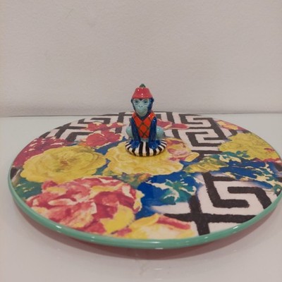 Tracy Porter Poetic Wanderlust ''Reveire'' 3D Monkey Cheese  Board Plate 10''