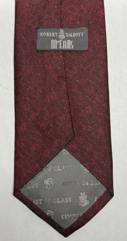 Robert Talbott, lo mejor de su clase, 100 % seda, rojo, negro, con diseño de flores Foto 3 de 3