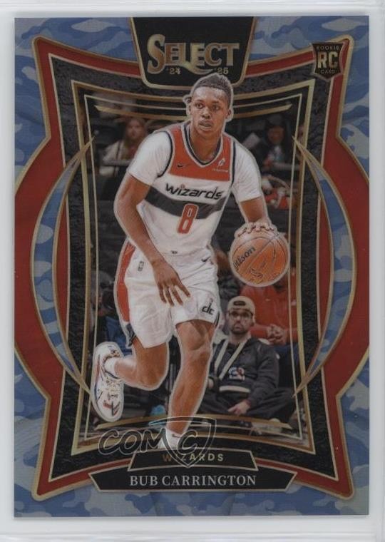 2024 Panini Select Concourse Blue Camo Prizm 66/99 Bub Carrington Rookie RC 1jn8