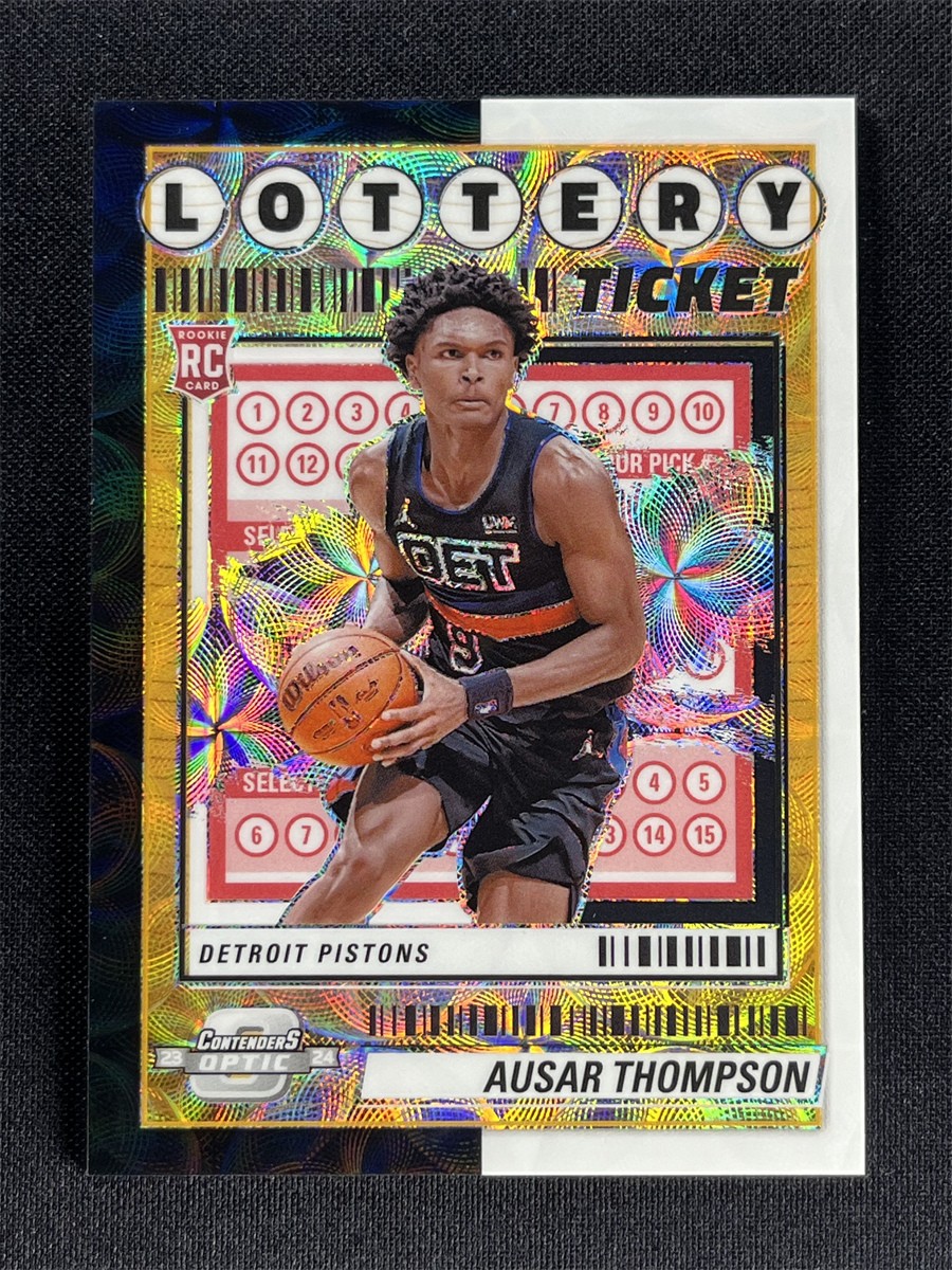 2023-24 Contenders Optic Ausar Thompson Black White Scope Lottery Ticket RC /25