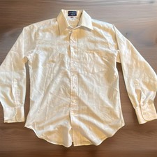 Givenchy for Chesa Men's White Cotton Dress Shirt Solid Long Sleeve 15.5-33