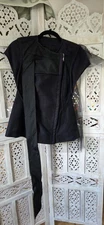 Rick Owens Women's Black Sleeveless Top Jacket