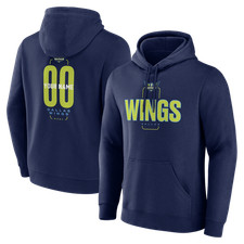 Men's Navy Dallas Wings Big & Tall Personalized Center Court Pullover Hoodie