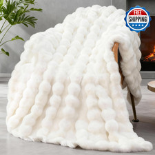 Faux Fur Throw Blanket Couch Blanket Fuzzy Plush Sherpa Warm Gift