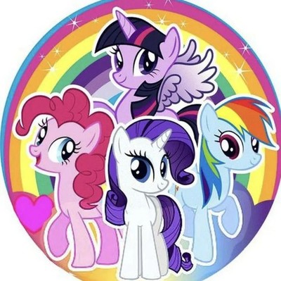 My Little Pony Essbar Ponys Pferde Zuckermasse Tortenbild Tortenaufleger Torte