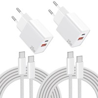 Usb C LadegeräT 25W Iphone Samsung SchnellladegeräT 2Pack 60W Kabel 2M