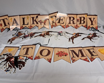 Kentucky Derby Party Talk Derby to Me & Two 6 Horse Garlands May 2 Race
