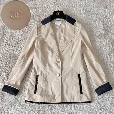 CHANEL Matelasse Design Coco Mark Button Tailored 34 Women's