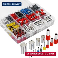 1000PCS Wire Ferrule Kit Copper Crimp Terminals Insulated Pin Cord End Connector