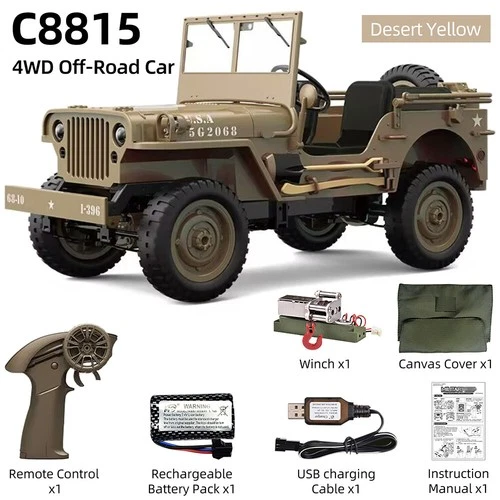 JJRC C8815 4WD RC Autoteile Getriebe Jeep Reifen Aufnahmebrett Windenmotor - Bild 23 von 46