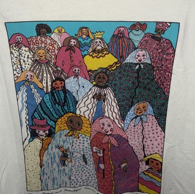 Vintage 1990 Kiki Suarez Many Strong Beautiful Women Art Hanes Beefy T-shirt