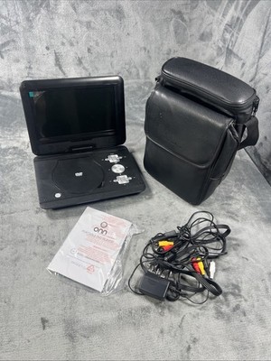 OON Portable DVD Player Kit 10 Inch Black 480p 180 Swivel Travel Car Working Bag