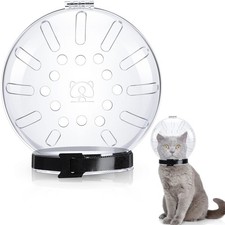 Cat Transparent Muzzle with Breathable Hood for Grooming, Adjustable