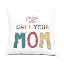Call Your Mom Text Your Dad Throw Pillow Covers 18x18, Funny College Colour 03