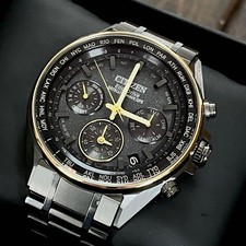 Citizen Attesa Eco-Drive GPS Radio-Controlled Watch, Titanium, Black #QYE5WM