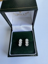 18ct Gold Cluster Drop Stud Earrings 0.75ct Real Diamonds -receipt RRP £690 2008
