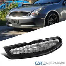 Fit 03-07 Infiniti G35 2Dr Coupe Black ABS Front Hood Mesh Style Grill Grille
