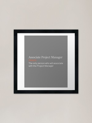 Top Fun Associate Projektmanager G gerahmtes Wandbild Poster Leinwanddruck Bild