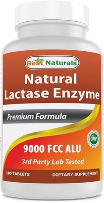 Best Naturals Lactose Intolerance Relief 180 Count (Pack of 1), No Color