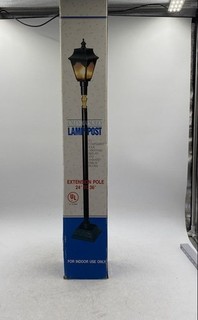 Old World Black Lightning Extension Lamp Post For Indoor Use Only