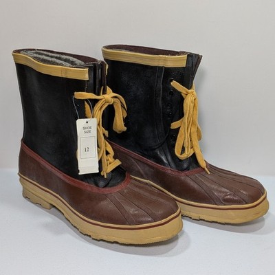 Vintage Explorers Waterproof Steel Shank Rubber Winter Duck Boots Mens Size 12