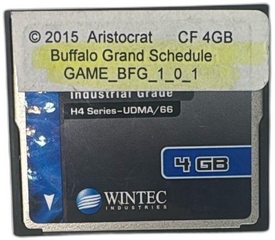 Aristocrat Buffalo Grand Schedule 4GB Wintec CF Card Game BFG 1 0 1 2015