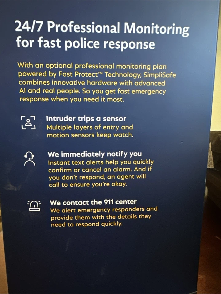 SimplySafe Home Security System 7 Piece Kit NEW UNOPENED IN BOX - Image 3 of 3