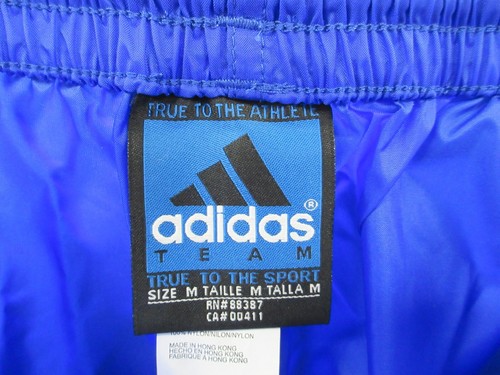 NWT Rare 90s Adidas TEAM Vintage Nylon Blue Track Pants Youth Medium - Picture 13 of 14