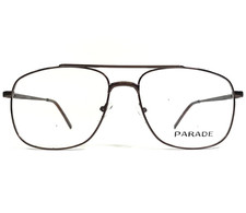 Parade Eyeglasses Frames 1624 BROWN Shiny Square Aviator Extra Large 57-18-145