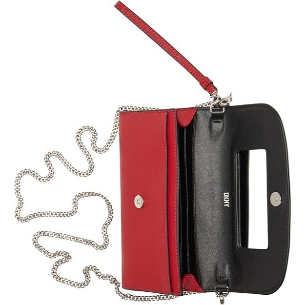 DKNY Women’s DKNY Phoenix Wallet on a Chain in Wallet Bright Red NWT image 3