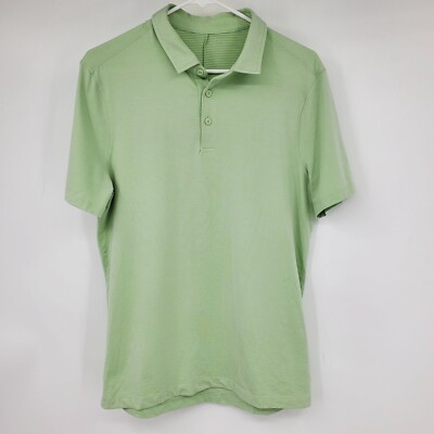 Lululemon Evolution Men's Green Short Sleeved Performance Golf Polo Shirt