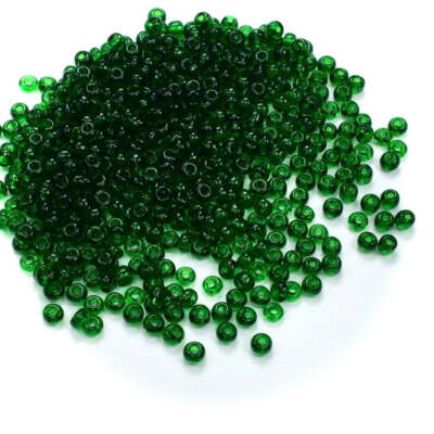 Preciosa Ornela Czech Seed Beads Rocailles 7/0 (3.5mm) Medium Emerald 30grams