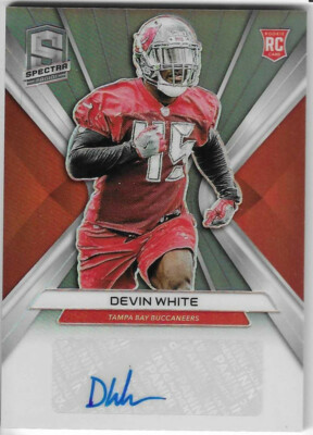 DEVIN WHITE 2019 PANINI SPECTRA ROOKIE AUTOGRAPH AUTO RC SP /199 BUCCANEERS