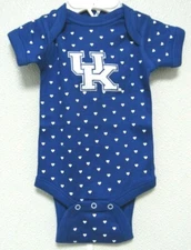 NCAA Kentucky Wildcats KU Logo Lap Shoulder Heart Creeper Two Feet Ahead #264
