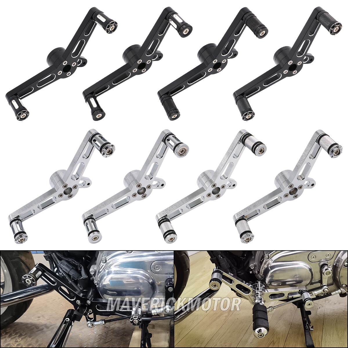 ハイランダーボルコン パーツ Forward-Controls Heel Toe Shifter Lever Pedal Pegs for Harley