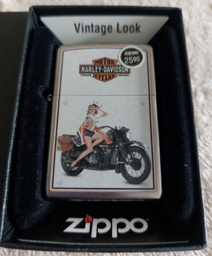 🔥(Sealed) ZIPPO LIGHTER - 2019 HARLEY DAVIDSON US MARINE GIRL Unfired & Boxed🔥 - Picture 1 of 3