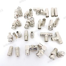 RCA BNC male female to F 2 way male female connector plug jack RF RG59 Coaxial