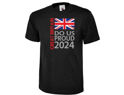 Great Britain Do Us Proud British Union Jack Supporters Kinder T-Shirt 2024 8 Cols