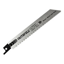 Image of Faithfull 14020007 S922HF Bi-Metal Sabre Saw Blade Demolition 150mm 10 TPI Pk 5