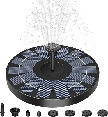 2,5 W Solarbrunnen für draußen, Solarbrunnen für den Außenbereich mit 6 Effekten