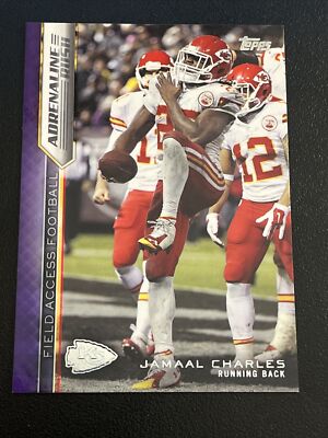 2015 Topps Field Access Adrenaline Rush Purple #ARA-JCH Jamaal Charles  /25, SSP