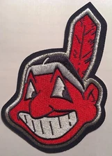 Cleveland Indians patch Chief Wahoo jersey sleeve patch  MLB patch 4.75" tall 