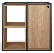 Loft Living Short Shelving and Storage Unit - Oak | Oak Shelf Storage