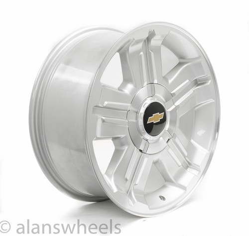 4 NEW Chevy Suburban Tahoe Z71 Silver Machined 18” Wheels Rims Free Ship 5300 - Picture 2 of 2