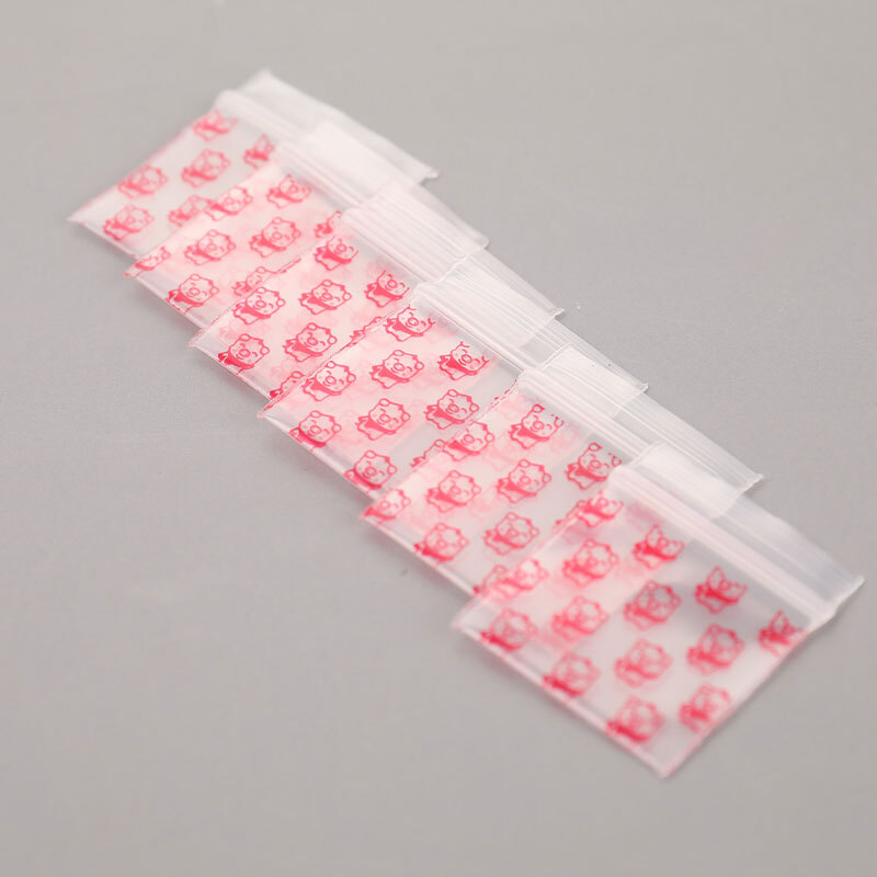 100Pcs Mini Ziplock Bags Small Plastic Zipper Bag Packaging Pill Bags