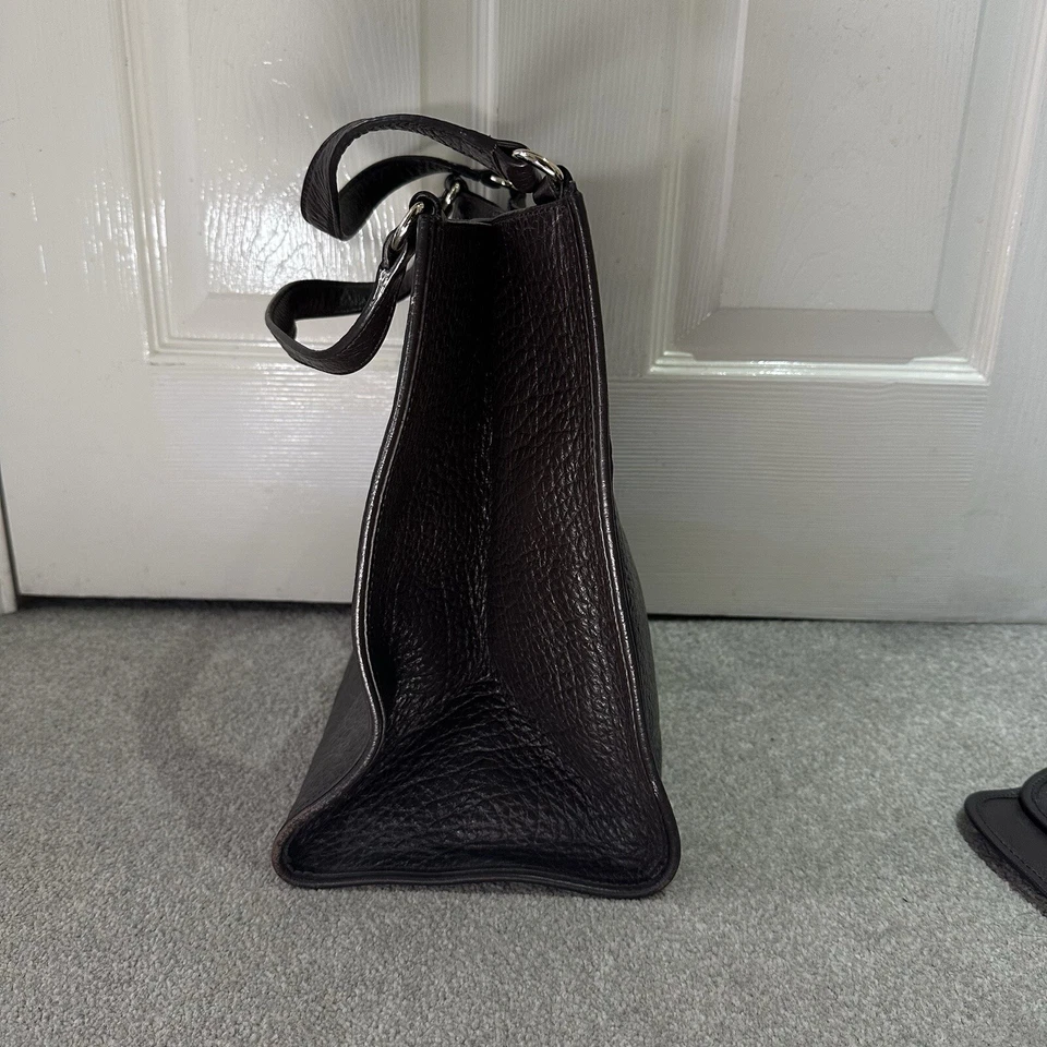 DKNY brown pebble grained real leather tote shopper bucket grab hand bag & Mini - Image 4 of 4