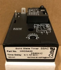 SSAC HRDS420 Solid State Timer 120VAC Timing Relay Time Delay .1-10 Second