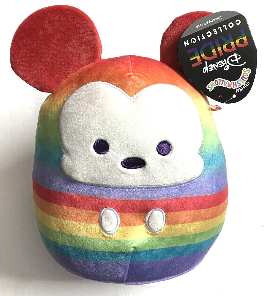Squishmallows Disney Pride Collection 8” Mickey Mouse Rare Rainbow BNWT  VHTF NEW
