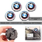4PCS A Set 56mm New BMW 50th Anniversary Emblem Floating Car Wheel Center Caps