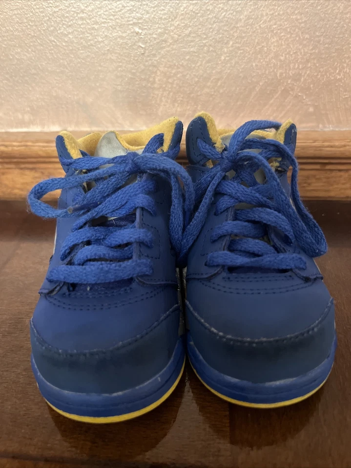 Nike Air Jordan 5 Retro Azul Real Amarillo Talla 6C Foto 2 de 4